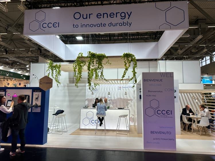 CCEI - Our energy - Stand de présentation CCEI - Projecteurs LED, coffrets électriques